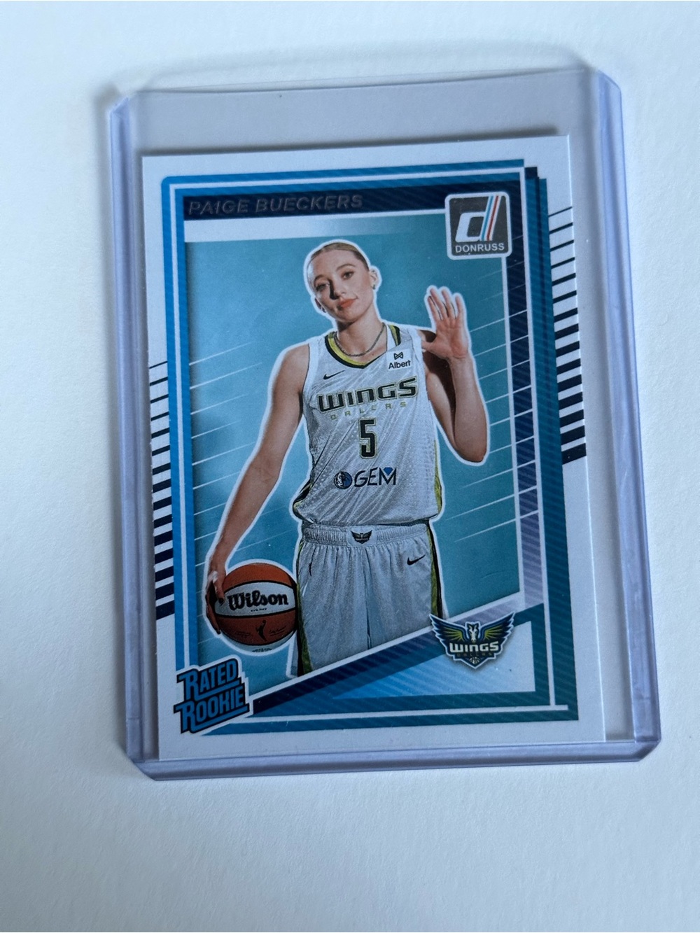 Russ Rated Rookie Basketball Card in Teal and White